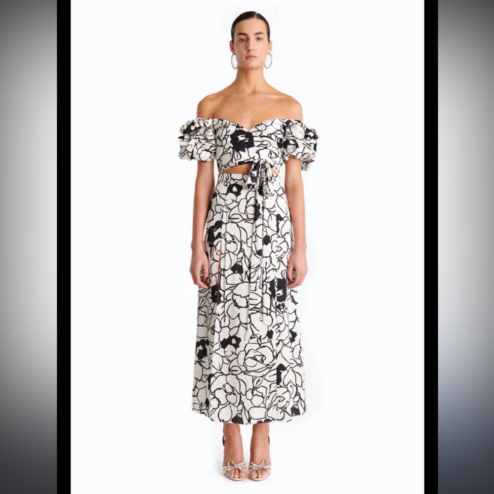 Ronny Kobo - Marlo skirt | Floral Noir Print